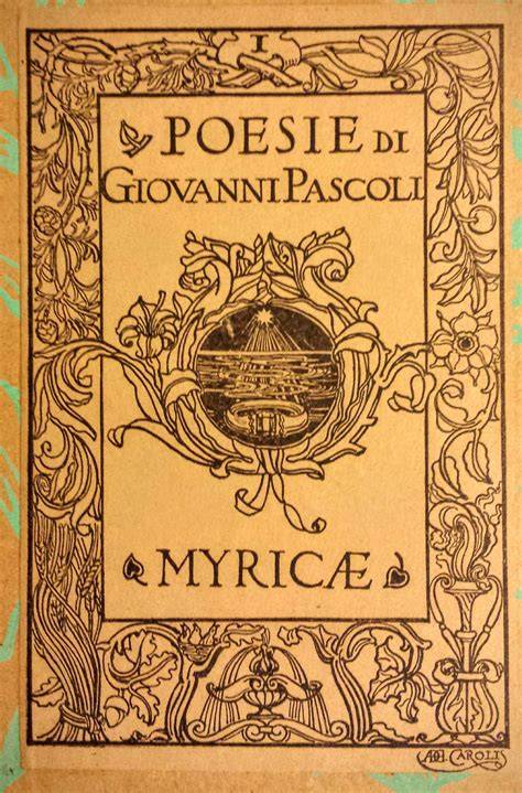 Copertina del libro Myricae di Giovanni Pascoli