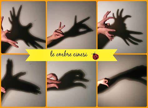 Bambina che gioca con le ombre delle mani
