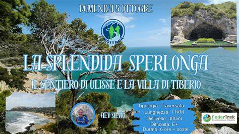 Mappa della costa di Sperlonga con grotte