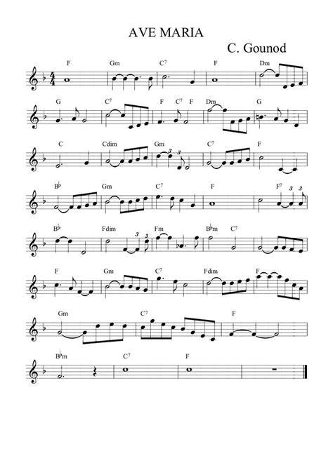 Partitura musicale di Ave Maria