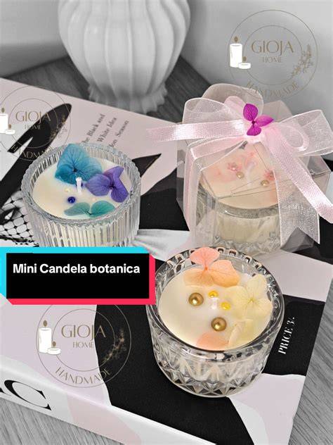 Candele botaniche come segnaposto