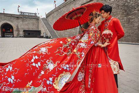 Rappresentazione tradizionale cinese di matrimonio