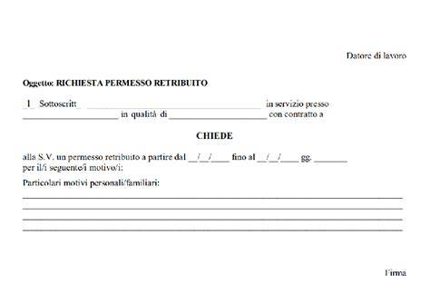 documento di richiesta permesso con timbro e firma