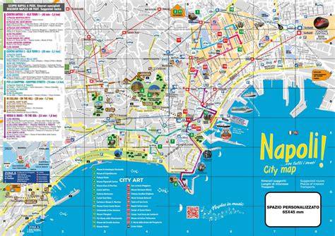 Mappa di Napoli con indicazione dei luoghi delle riprese del film Mimì, il principe delle tenebre