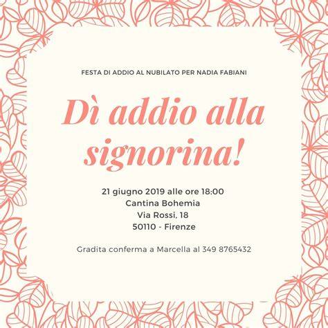 Esempi di inviti per addio al nubilato