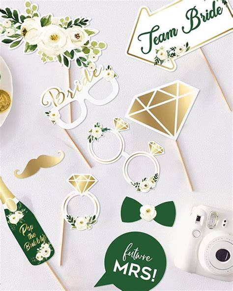 Set photobooth con glitter per matrimonio