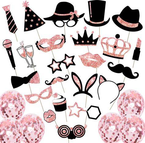 Dettagli glitterati su accessori photobooth