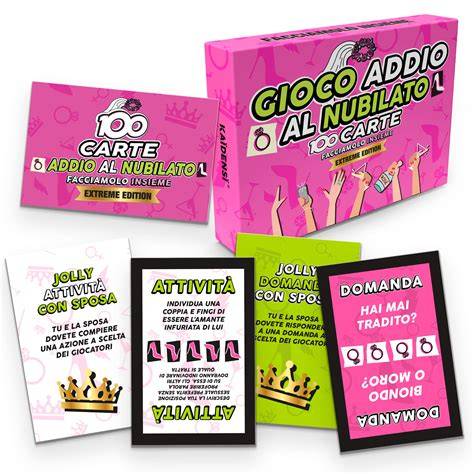 Carte da gioco con domande per l'addio al nubilato