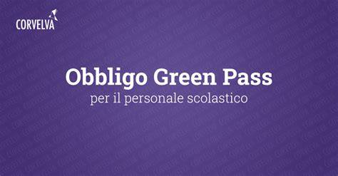 Infografica sull'obbligo di Green Pass per il personale scolastico