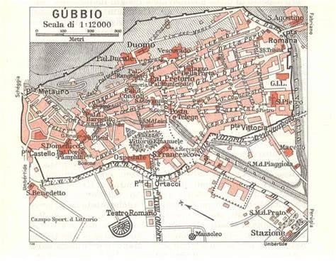 Mappa che mostra la posizione di Gubbio e delle città circostanti con atelier da sposa