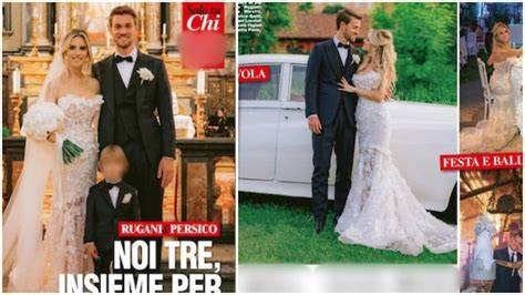 Daniele Rugani e Michela Persico durante la festa di matrimonio