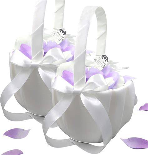cestino bianco damigella matrimonio