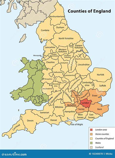 Mappa delle contee inglesi dove è ambientato L'Ispettore Barnaby