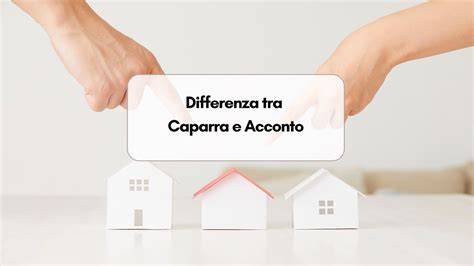 Grafico che illustra la differenza tra caparra e acconto