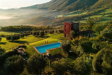 Paesaggio della Tenuta di Murlo con uliveti e colline