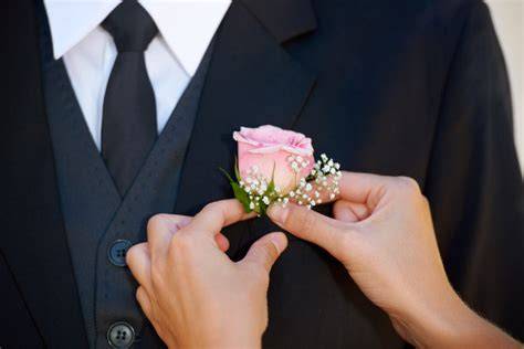 Schema delle persone che indossano il fiore all'occhiello