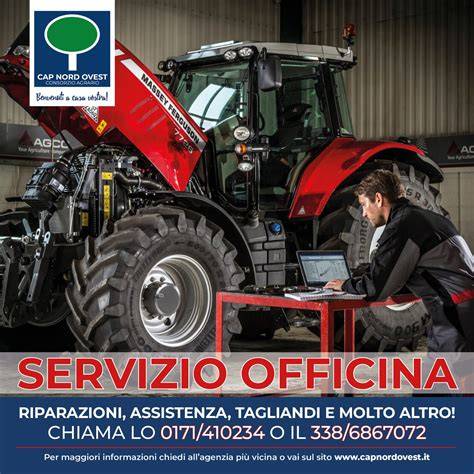 Officina meccanica con trattori