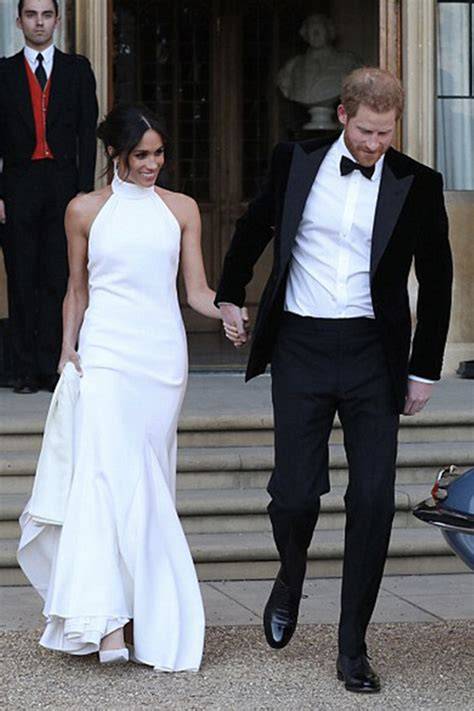 Meghan Markle con abito da sposa