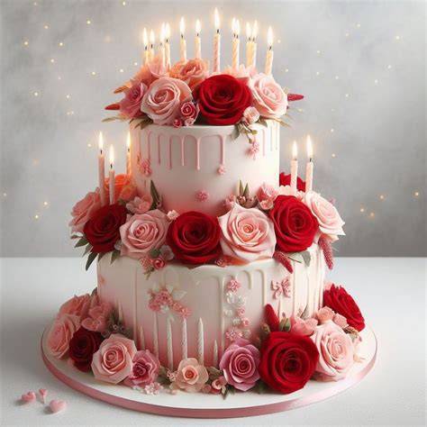 Esempio di Ruffle Cake decorata con fiori