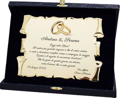 Targa in legno personalizzata per matrimonio