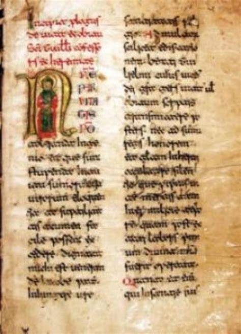 Manoscritto medievale con anelli