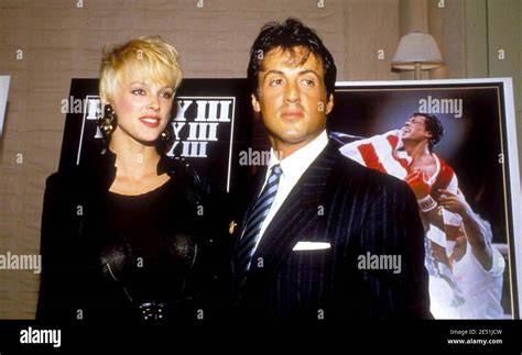 Brigitte Nielsen e Sylvester Stallone negli anni '80
