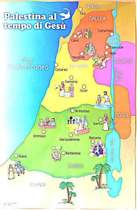 Mappa con la localizzazione di Cana di Galilea