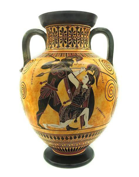 Anfora greca con decorazioni