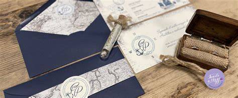Inviti di matrimonio a tema viaggio vintage