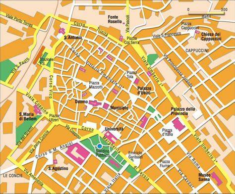 Mappa di Sassari con indicazioni dei fornitori di partecipazioni matrimonio