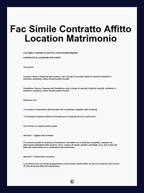 Schema di un contratto di matrimonio