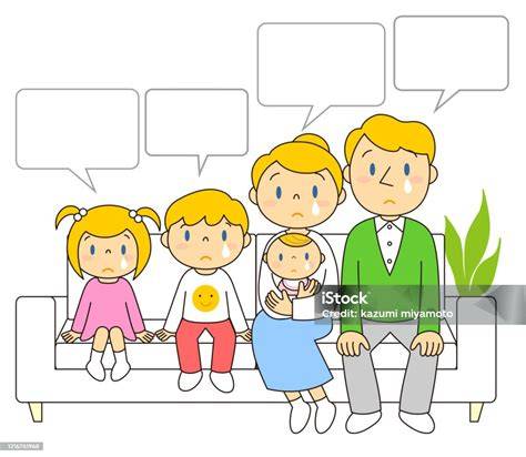 Illustrazione di una famiglia che discute