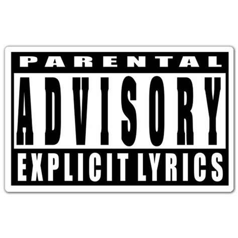 Copertina di un CD con adesivo Parental Advisory