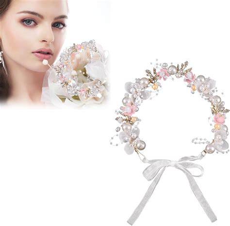 Fascia per capelli sposa con applicazioni floreali