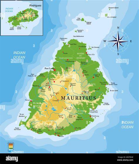 Mappa delle Mauritius