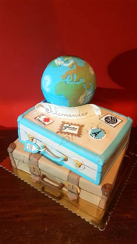 torta nuziale tema viaggio