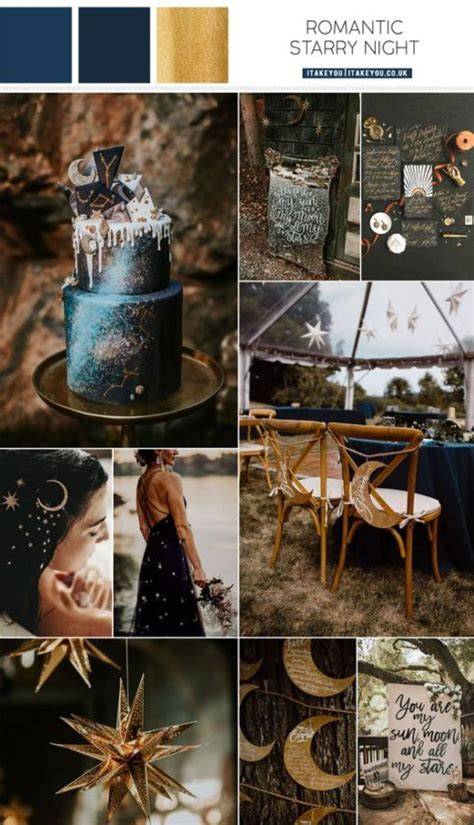 Palette colori matrimonio tema stelle