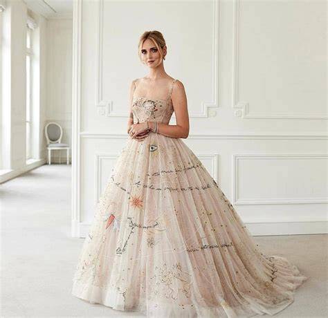 Chiara Ferragni in abito da sera Dior