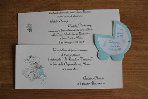 Partecipazione di matrimonio e battesimo