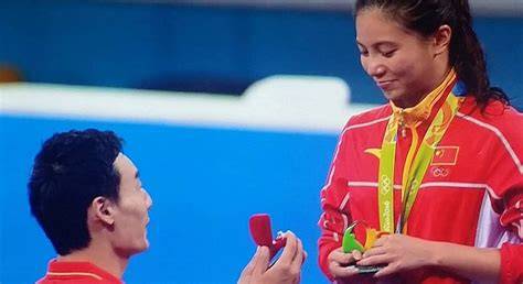 Proposta di matrimonio di Qin Kai a He Zi ai Giochi Olimpici