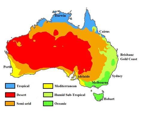 Mappa climatica dell'Australia