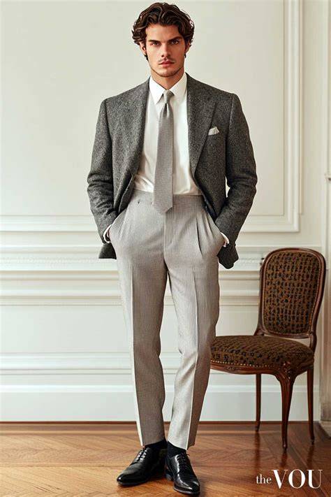 uomo con completo spezzato elegante