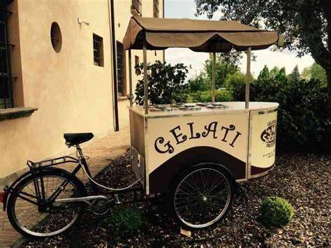 Carretto dei gelati vintage per un matrimonio