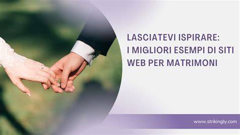 Esempi di portali web per matrimoni in Italia