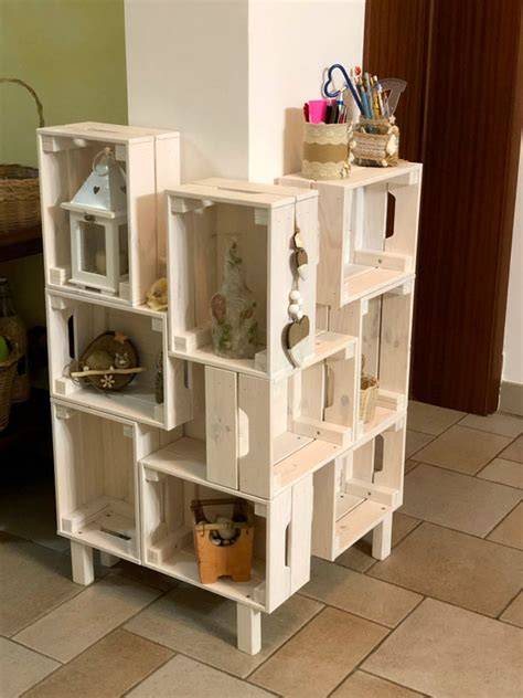 Mobili fai da te con cassette di frutta