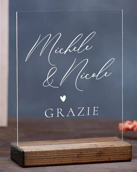 Decorazioni matrimonio in plexiglass
