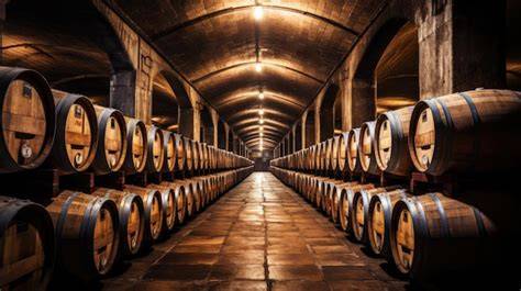 Cantina con botti di vino