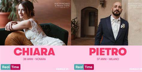 Pietro e Chiara durante il matrimonio