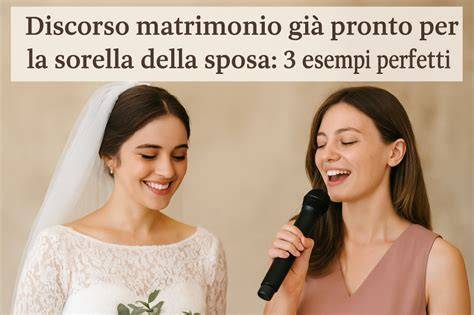 Schema che illustra la struttura di un discorso per matrimonio