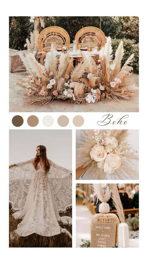 Mood board per un matrimonio a tema boho-chic